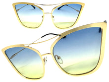 Classic Vintage Retro Cat Eye Style SUNGLASSES Funky Gold Frame A305