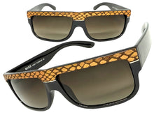 Classic Vintage Retro Hip Hop Rapper Pimp Style SUNGLASSES Thick Black Snakeskin Frame 1221