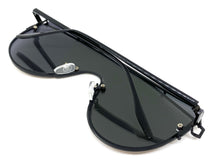 Contemporary Modern Futuristic Shield Style SUNGLASSES Black Frame 4529