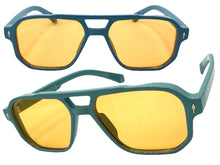 Classic Vintage Retro Hip Hop Style SUNGLASSES Square Pastel Blue Frame 80930