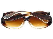 Oversized Vintage Retro Style SUNGLASSES X-Large Huge Brown Frame 80848