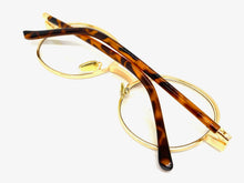 Classic Vintage Retro Style Clear Lens EYEGLASSES Round Gold Frame 8143