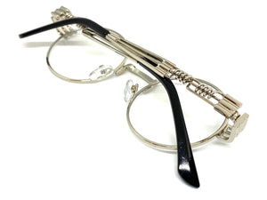 Classic Vintage Retro Style Clear Lens EYEGLASSES Round Silver Frame 10700