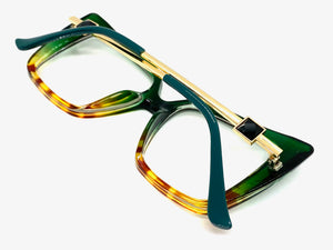 Classic Vintage Retro Style Clear Lens EYEGLASSES Leopard Optical Frame - RX Capable 4291