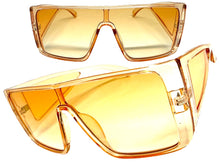 Futuristic Modern Rerto Blinder Shield Style SUNGLASSES Light Peach Frame 6513