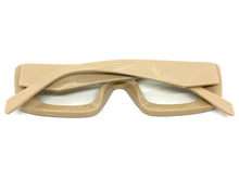 Exaggerated Vintage Retro Style Clear Lens EYEGLASSES Thick Khaki Frame 81260