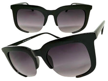Classic Vintage Retro Style SUNGLASSES Square Black Frame - Gradient Lens 1678