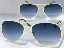 Classic Vintage Retro Aviator Style SUNGLASSES Gold Frame 1106