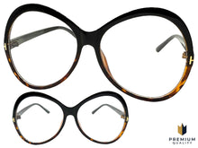Oversized Vintage Retro Style Clear Lens EYEGLASSES Large Round Black Frame E2085