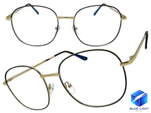 Exaggerated Classic Vintage Retro Style Clear Lens Blue Light Block Computer EYEGLASSES Square Gold Frame 5408