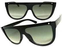 Classy Elegant Modern Rerto Shield Style SUNGLASSES Black Frame 6515