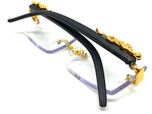 Classy Elegant Luxury Modern Designer Style Clear Lens EYEGLASSES Gold Rimless Frame 5302