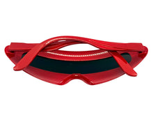 Oversized Space Futuristic Robotic Cyclops Shield Costume Party SUNGLASSES Large Red Frame 1230