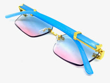 Men's Classy Elegant Luxury Retro Hip Hop Style SUNGLASSES Gold Rimless Frame 7522
