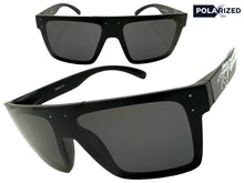 Classic Hardcore Biker Gangster Wrap Shield Style POLARIZED SUNGLASSES Black Frame - Dark Lens X0030