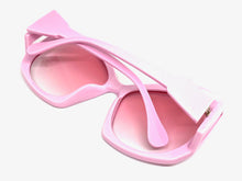 Oversized Exaggerated Vintage Retro Style SUNGLASSES Huge Pink Frame 1222