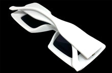 Exaggerated Vintage Retro Style SUNGLASSES Thick Square White Frame 80590