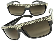Classic Vintage Retro Hip Hop Rapper Pimp Style SUNGLASSES Thick Black Snakeskin Frame 1221