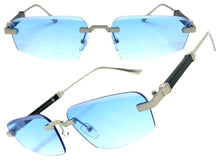 Classy Elegant Luxury Modern Style SUNGLASSES Rimless Silver Frame 5335