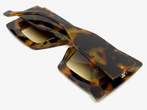 Exaggerated Vintage Retro Style SUNGLASSES Thick Square Leopard Frame LH056