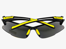 Sporty Wrap Around Cycling Fishing Biker SUNGLASSES Sleek Black Frame - Gold Lens 2754