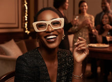 Exaggerated Classic Vintage RETRO Cat Eye Style READING GLASSES READERS Beige Frame - Lens Strength +1.25