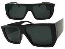 Classic Hardcore Biker Gangster Style SUNGLASSES Large Thick Black Frame - Dark Lens B0335
