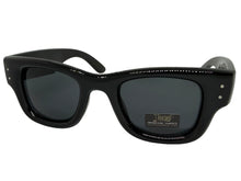 Classic Hardcore Biker Gangster Style LOCS SUNGLASSES Large Super Thick Black Frame - Dark Lens 91243