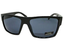 Classic Hardcore Biker Gangster Style LOCS SUNGLASSES Large Black Frame - Dark Lens 91189