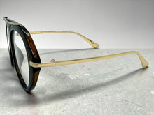 Oversized Classic Vintage Retro Style Clear Lens EYEGLASSES Large Tortoise & Gold Frame 27009