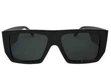 Classic Hardcore Biker Gangster Style SUNGLASSES Large Thick Black Frame - Dark Lens B0335