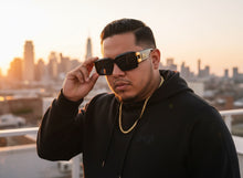 Classic Hardcore Biker Gangster Style LOCS SUNGLASSES Large Thick Black Frame - Dark Lens 91336
