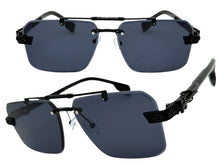Classy Elegant Luxury Hip Hop Rapper Style SUNGLASSES Black Frame - Black Cross & Fleur De Lis 27774