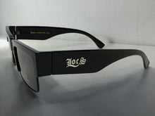 Classic Hardcore Biker Gangster Style LOCS SUNGLASSES Square Black Frame - Dark Lens 91194