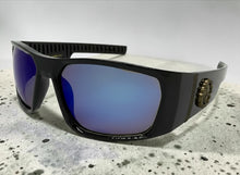 Classic Hardcore Gangster Biker Style Choppers SUNGLASSES Thick Black Frame - Blue Lens 6786