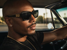 Classic Hardcore Biker Gangster Style LOCS SUNGLASSES Large Thick Black Frame - Dark Lens 91212