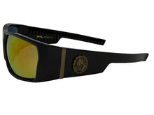 Classic Hardcore Gangster Biker Style Choppers SUNGLASSES Thick Black Frame - Gold Lens 6786