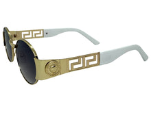 Classic Vintage Retro Luxury Hip Hop Rapper Style SUNGLASSES Oval Gold Frame - Gray Lens 27736