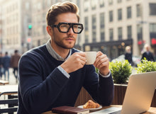 Classy Elegant Modern Retro Style Clear Lens EYEGLASSES Black Geometric Optical Frame 6191