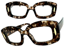Classy Elegant Modern Retro Style Clear Lens EYEGLASSES Thick Marble Optical Frame 24020