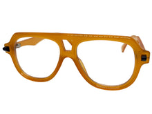 Oversized Classic Vintage Retro Hip Hop Style Clear Lens EYEGLASSES Large Caramel Frame 3956
