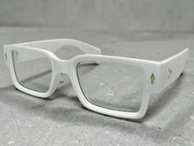 Classic Vintage Retro Style Clear Lens EYEGLASSES Thick Square White Frame 35009
