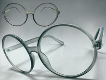 Oversized Vintage Retro Style Clear Lens EYEGLASSES X-Large Round Gray Frame 15032