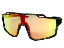 Military Tactical Hunting Fishing Wrap Around Safety SUNGLASSES Camouflage Frame - Gold Lens CAMO3