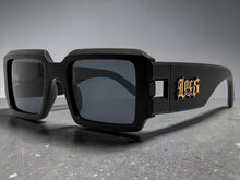 Classic Hardcore Biker Gangster Style LOCS SUNGLASSES Large Thick Matte Black Frame - Dark Lens 91336