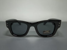 Classic Hardcore Biker Gangster Style LOCS SUNGLASSES Large Super Thick Black Frame - Dark Lens 91243