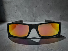 Classic Hardcore Gangster Biker Style Choppers SUNGLASSES Thick Black Frame - Gold Lens 6785