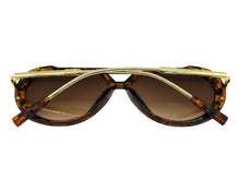 Classy Elegant Vintage Retro Aviator Style SUNGLASSES Large Tortoise & Gold Frame 2888
