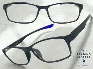 Sleek Contemporary Modern Sporty Style READING GLASSES READERS Gray Frame Lens Strength +2.75