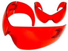 Oversized Space Futuristic Robotic Cyclops Shield Costume Party SUNGLASSES Huge Red Lens 2170